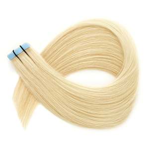 สีบลอนด์แพลตตินัม # ผมต่อแบบเทปอิน Remy 60 เส้น คุณภาพ 12A เนื้อนุ่มตรงธรรมชาติ มองไม่เห็นรอยต่อ - Product Image 1