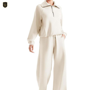 Ensemble 2 pièces en coton pour femme, style confortable, uni, pour l'hiver, coupe régulière, décontracté, pour tous les jours - Product Image 6