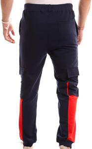 กางเกงออกกำลังกายผู้ชาย ผ้าผสมโพลีเอสเตอร์/คอตตอน สำหรับเล่นกล้าม ออกกำลังกาย ใส่นอน ดีไซน์ 2 in 1 ลายมัดย้อม มีเชือกผูก ระบายอากาศได้ดี - Product Image 2