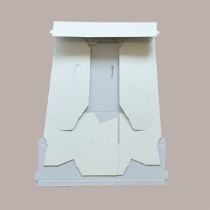 10 Uds grande Rectangular 400x300H120mm seda blanca gráfico cartón Navidad regalo envoltura cesta suministros de vacaciones - Product Image 1