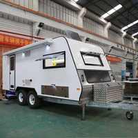 Mini caravane légère de 15 pieds, caravane moderne en forme de larme pour l'exportation, 4x4, étanche et pouvant accueillir 4 personnes, occasion, prix avantageux