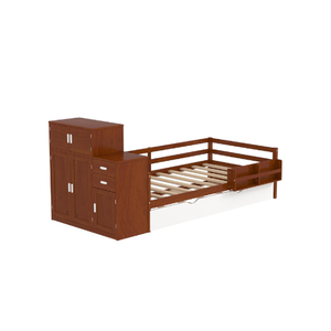 Elegante marco de cama de madera maciza de nogal de tamaño doble, cabecero de pie, resistente, duradero, muebles de dormitorio tradicionales, fácil montaje - Product Image 1