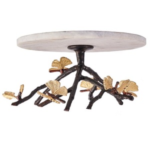 Support à gâteau élégant à 2 niveaux pour la maison, ustensiles de cuisine, hôtel plateau de service de fête d'anniversaire Table de couleur or design moderne support à gâteau en laiton - Product Image 6