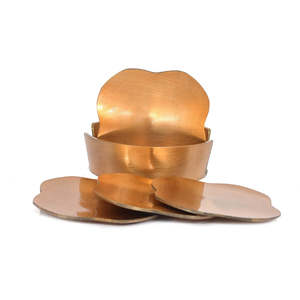 Sous-verres en laiton avec support portable, accessoires de bar pour les fêtes - Product Image 1