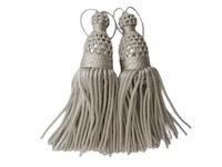 Pompons dorés sophistiqués de 12 cm personnalisables avec logo pour vêtements liturgiques et uniformes, pompons en dentelle dorée