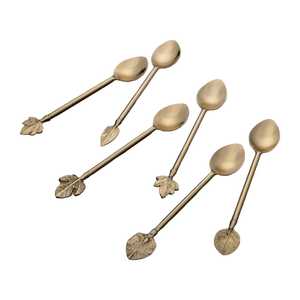 Cuillère de conception de feuille royale faite à la main utilise pour les ustensiles de cuisine cuillère à dîner de haute qualité au meilleur prix - Product Image 1