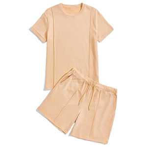 Dernier design 2026, ensemble de survêtement sport streetwear imprimé avec broderie de patch, ensemble de shorts 2 pièces pour hommes, logo personnalisé - Product Image 1