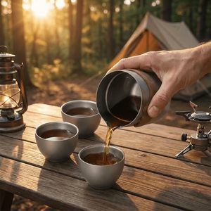Ensemble de thé Gongfu en titane pur écologique, durable, antibactérien, léger, pour les voyages en plein air <span class=keywords><strong>et</strong></span> l'EDC - Product Image 6