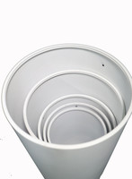 Socle cylindrique en métal blanc de haute qualité, épaissi, pour table de dessert, fête d'anniversaire, mariage, avec couvercle