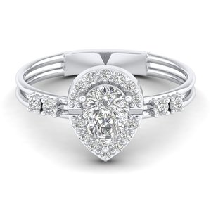 REYES prix usine 10K 14K 18K or jaune Moissanite Halo anneaux à la mode femme bijoux de mode pour les cadeaux de fête de mariage - Product Image 5