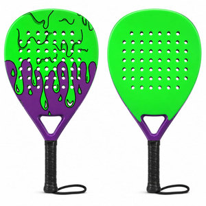 ไม้เทนนิส Padel รุ่น Teardrop Diamond สีเขียว-ม่วง ลายกราฟิก ด้ามจับกันลื่น พกพาสะดวก น้ำหนักเบา สำหรับผู้ชาย เล่นสนุกในสวนหลังบ้าน ใช้ได้กับทุกพื้นผิว - Product Image 1
