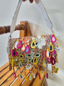 Bolso de mano bordado con espejo étnico para mujer nupcial uso en fiesta de boda bolso hecho a mano indio - Product Image 2