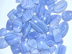 AAA Grade Naturel Bleu Dentelle Agate Pierres Précieuses En Vrac Quartz Cabochon Mix Forme TAILLE En Gros pour La Fabrication De Bijoux - Product Image 3