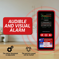 Detektor Gas Radon Advance Digital, Monitor kualitas udara pemantauan Waktu Nyata Sensor sensitivitas tinggi layar berwarna