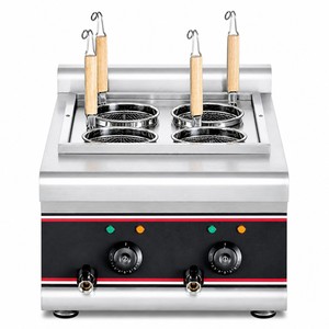 Cuiseur à nouilles électrique professionnel de comptoir à 4 paniers 220V 4kW pour les restaurants de ramen, udon et pho - Product Image 1