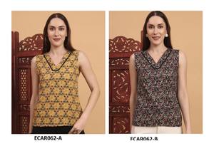 Chic algodón rayón Kurti para mujer Indo-Western Blend ligero étnico Top para verano Casual y Street Styling - Product Image 4