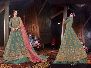 Meilleur filet Salwar Kameez avec broderie et pierre pour femmes, vêtements indiens et péruviens, prix de gros - Product Image 3