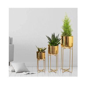 กระถางต้นไม้โลหะเคลือบผงทำด้วยมือสุดหรูกระถางต้นไม้สำหรับตกแต่งในร่มกลางแจ้งและสวนสำหรับใช้ในบ้านและพื้นที่สำนักงาน - Product Image 6