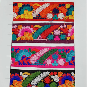 Tela de encaje bordado Floral personalizable de alta calidad para vestidos de novia vestidos de noche zapatos bolsos en varios diseños de colores - Product Image 1