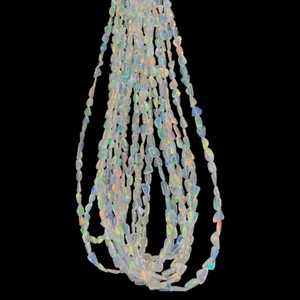 นักเก็ตโอปอลชาวเอธิโอเปียทรงเรียบลูกปัดโอปอลธรรมชาติขนาด3x4มม. สายอัญมณีหลวมสำหรับสร้อยคอสร้อยข้อมือเครื่องประดับ - Product Image 1