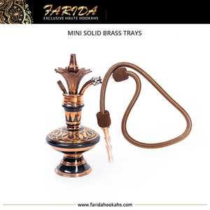Ensemble de chicha Farida de haute qualité, unique, mini, en laiton massif, pour table, pipe à fumer, finition laquée de luxe, nouveau design, fleur pharaonique - Product Image 2