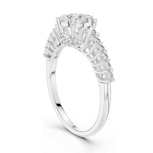 Bague en diamant de laboratoire 0,608 CT pour femmes, clarté VVS-VS EF, disponible en or 18 carats, 14 carats, 10 carats et argent 925, rose, jaune, blanc - Product Image 5