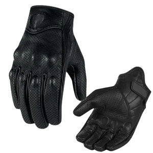 Gants de moto en cuir véritable Gants de moto d'hiver pour hommes Summer Goatskin Motorbike Touch Screen Fist Joint Protect - Product Image 1