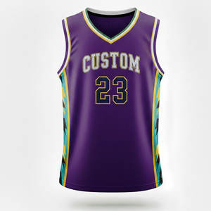 Camiseta de Baloncesto Sublimada Personalizada Unisex, Calidad Profesional, Nombre y Número del Equipo Personalizados, Corta, Transpirable, 100% Algodón - Product Image 1