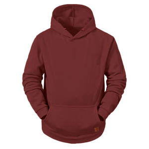 Sweat à capuche uni en pur coton pour homme (couleur marron personnalisée style Youth 10oz Premium Blend Solid Color Pullover Hoodie in 14 + Colors - Product Image 1