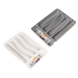 Grand organisateur de couverts en plastique gris ou blanc (Plastics 1753) - Product Image 1