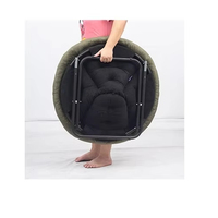 Fauteuil inclinable rose rond simple Sac à haricots pliable facile à utiliser pour se détendre dans les canapés de la chambre à coucher ou de l'hôtel