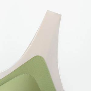 Nuevo estilo de talla grande Sujetador sin costuras para mujer Una pieza Contraste Color Fijo Cobertura completa Copa Wirefree Push Up Jelly <span class=keywords><strong>Bra</strong></span> Ropa diaria - Product Image 6