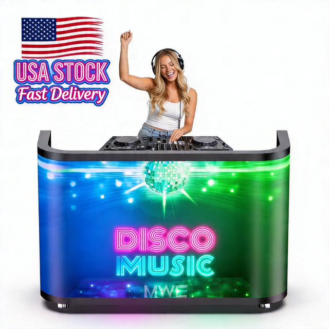 MWE USA STOCK 3D Vision P2.5 LED DJ Booth Screen Full Color Digital Video Wall for Nightclub Disco Bar Stage Event Music Party