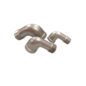 Perfección de alto nivel, fundición de acero inoxidable personalizada, codo de calle, camisetas de plomería de 90 hilos para diversas industrias, logotipo suave - Product Image 1