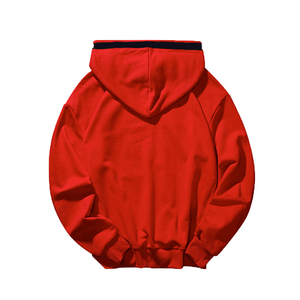 2023 hommes décontracté rouge coton polaire à capuche haute qualité impression personnalisée surdimensionné col à capuche hiver saison XS taille motif solide - Product Image 3