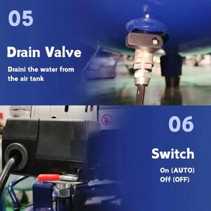 550W 32L 오일 프리 휴대용 치과 공기 압축기 피스톤 시스템 클리닉 실험실 사용 구강 치료 장비 액세서리 전기 - Product Image 4