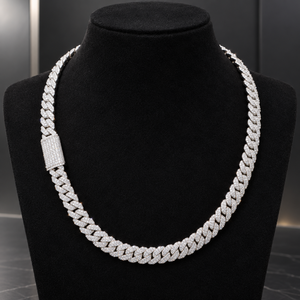 Nuevo Collar de Cadena Cubana de 12 mm con Moissanita CVD, Certificado GRA, Plata 925, Estilo Hip Hop, para Hombre, con Caja de Regalo - Product Image 1