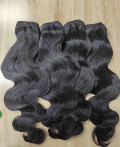 Extensions de cheveux vierges bruts cambodgiens ondulés, tissage double machine, commande en gros, style vague naturelle - Product Image 3
