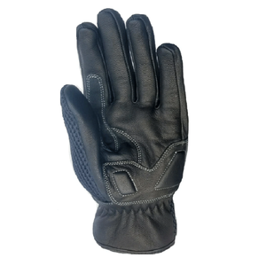 Black Motorcycle Gloves Summer Knuckle Perforate Winter Leather Mesh Motorbike Gloves Motorcycle Auto Racing Wear - Product Image 6