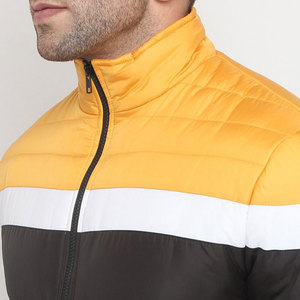 Chaquetas acolchadas de calle para hombre, calidad duradera, etiqueta personalizada, cuello alto de lona, cierre de cremallera de invierno, impermeable, Reversible - Product Image 6