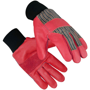 Guantes de trabajo de cuero con certificado EN420 XL, puño elástico, espalda de algodón, equipo de protección antiimpacto para uso en construcción - Product Image 3