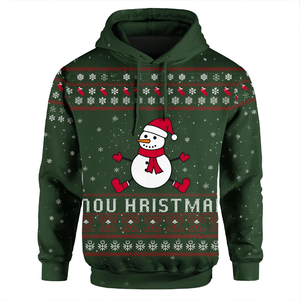 เสื้อสเวตเตอร์ผ้าฝ้ายมีฮู้ดพิมพ์ลายเทศกาลคริสต์มาสมีตัวเลือกพิมพ์ลายวันหยุด - Product Image 1