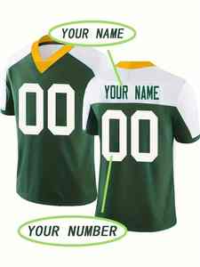 Camiseta de Fútbol Americano Personalizada al por Mayor, Transpirable, con Malla Estampada y Cosida, Talla Grande, de Poliéster - Product Image 4