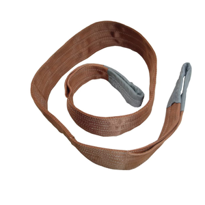 Eslingas de correas de poliéster para todo tipo de clima con marrón fuerte de 6 toneladas para levantamiento pesado en condiciones industriales desafiantes - Product Image 1
