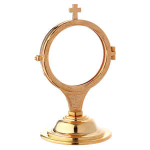 Artisanat religieux décoratif en laiton ostensoir gaufré design nouveau look eucharistie présentoir pour autel d'église et culte utilisation - Product Image 6