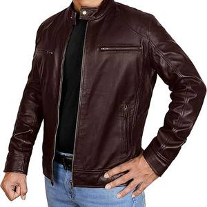 Veste en cuir pour homme grande taille en gros, hiver, capuche, logo sur le devant en toile, service OEM personnalisé, respirante - Product Image 1