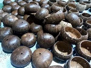 Cuenco de cáscara de coco liso Natural de Vietnam 100% para restaurantes y hoteles Utensilios de cocina ecológicos - Product Image 4