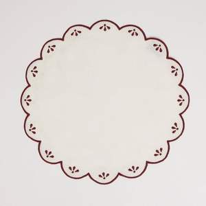 Sustainable Classic Linen <b>Table</b> <b>Placemats</b> with Intricate Embroidery Durable and Eco-Friendly Dining Decor in Carton Packaging - Product Image 3