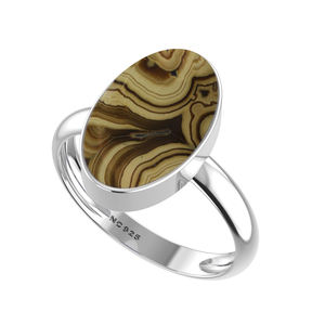 Bague de fiançailles unisexe en argent sterling 925, finition haut de gamme, sertie de pierres naturelles, forme poire ovale, style classique - Product Image 2