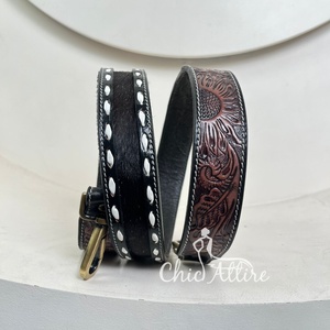 Diseño de fabricación profesional, correa de guitarra de cuero mecanizada a mano, cuero de vaca, correas de hombro ajustables de alta calidad - Product Image 1